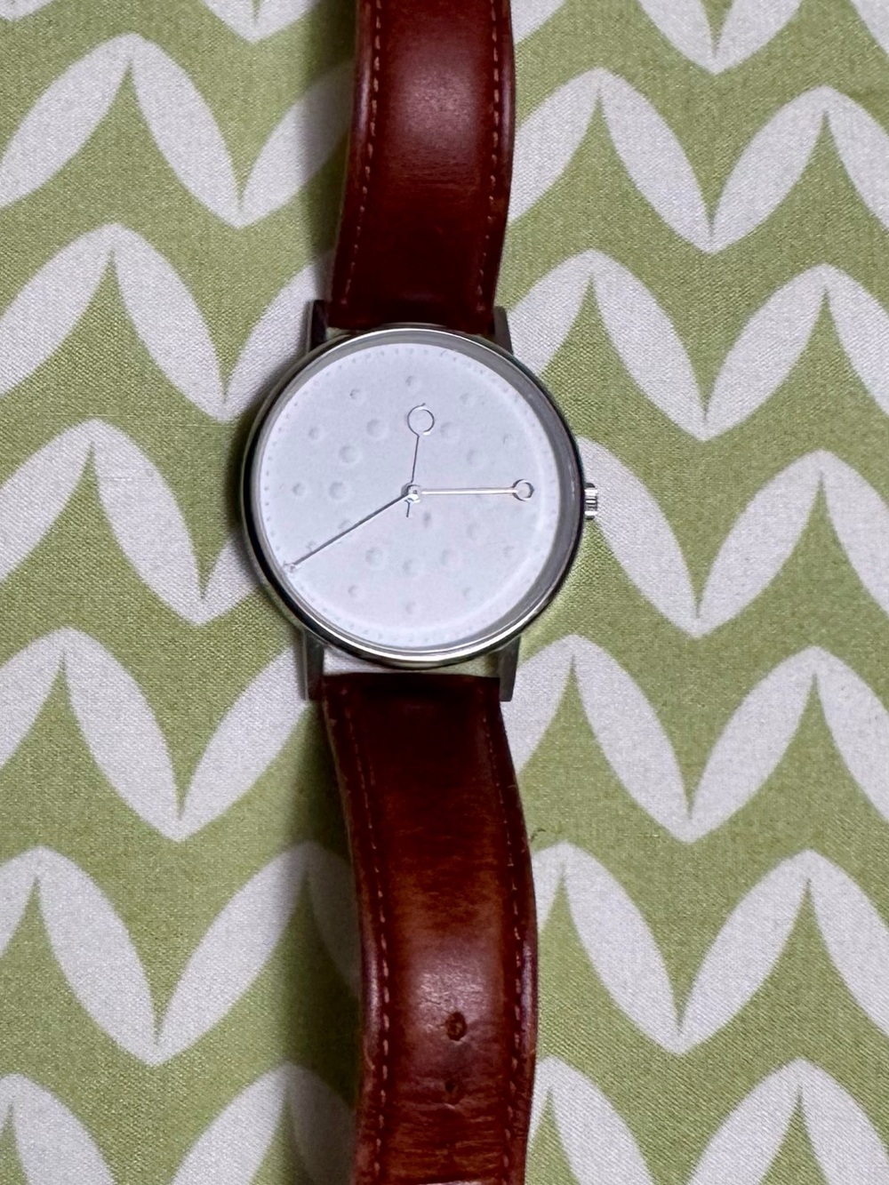 Classic White Dial analog watch with Brown Leather Strap by Seizmont.